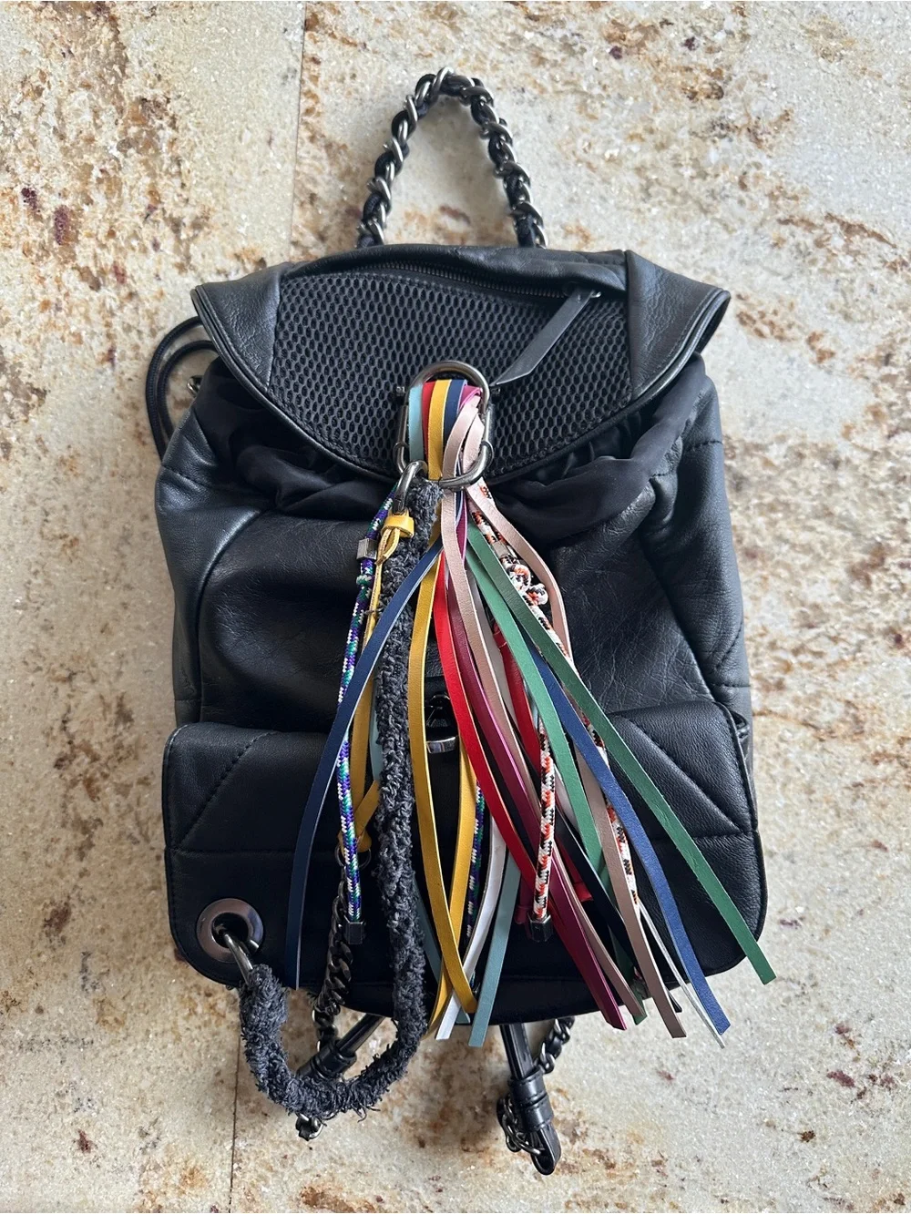 Diesel | Chain-linked Leather Backpack - Picture 6 of 6